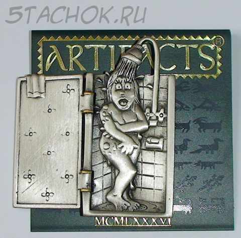 Брошь "Тетенька в душевой" под олово