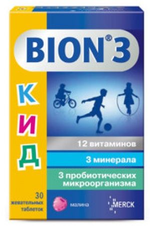 БИОН 3 КИД ТАБ.ЖЕВ. 1000МГ №30