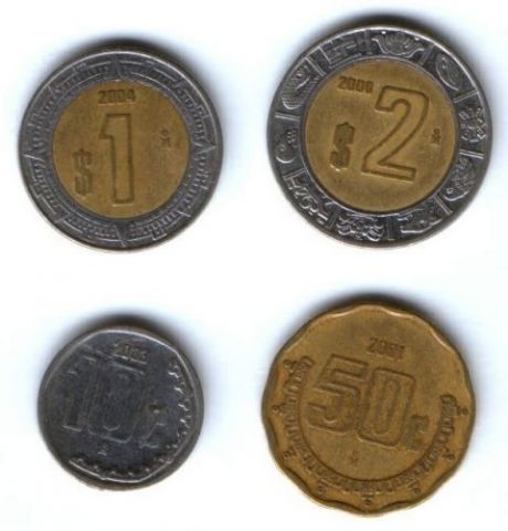 Набор монет Мексика 2000-2004 гг.