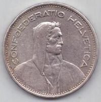 5 франков 1937 г. Швейцария