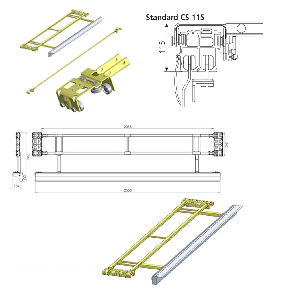 Рамка сдвижной крыши Edscha (Арт: 81100)