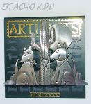 Брошь "Собачки на рандеву" под олово/серебро