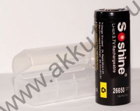 Li-ion Soshine 26650 3,7 В 4200 mAh (с защитой)