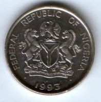 1 найра 1993 г. Нигерия
