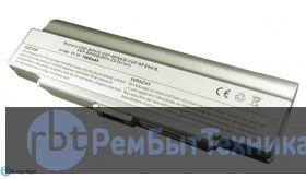 Аккумуляторная батарея VGP-BPS9 для ноутбука Sony Vaio VGN-CR, AR, NR, SZ6 SZ7 серий 7800mah серебри