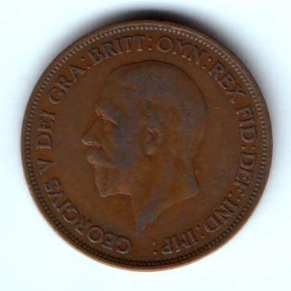 1 пенни 1936 г. Великобритания