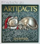 Брошь "Рождественские Котенок и Мышонок" под олово/эмаль