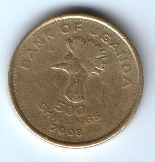 500 шиллингов 2008 г. Уганда