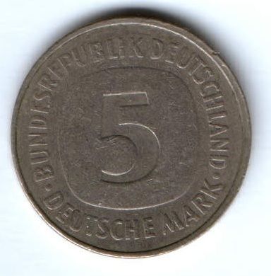 5 марок 1975 г. Германия