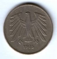 5 марок 1975 г. Германия