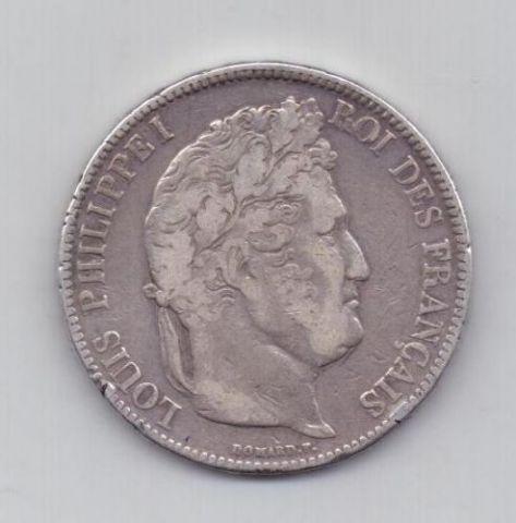 5 франков 1833 г. Франция