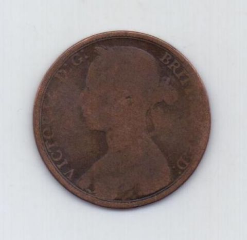 1 пенни 1891 г. Великобритания