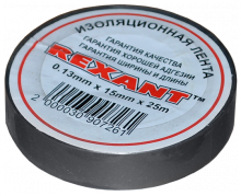 Изолента 15мм х 25м серая REXANT