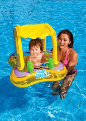 Надувной круг с навесом