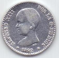 50 сентаво 1892 г.Испания