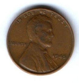 1 цент 1945 г. США