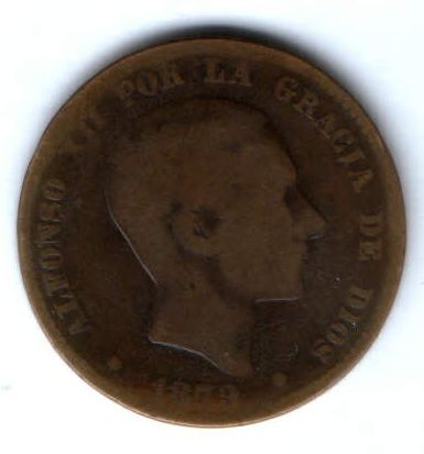10 сантимов 1879 г. Испания