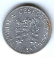 25 геллеров 1953 г. Чехословакия