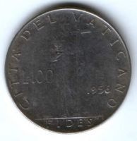 100 лир 1956 г. Ватикан