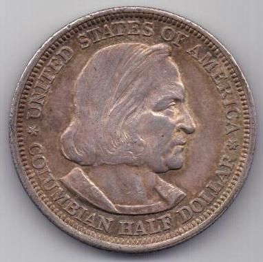 1/2 доллара 1893 г. США. Колумб