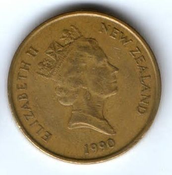 2 доллара 1990 г. Новая Зеландия