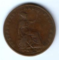 1/2 пенни 1854 г. Великобритания