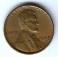 1 цент 1965 г. США