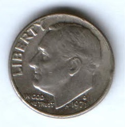 1 дайм 1971 г. США