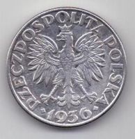 2 злотых 1936 г. парусник. Польша