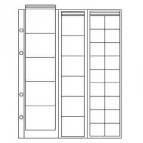 Лист для хранения монет 200х250 мм КОМБИНИРОВАННЫЙ на 29 ячеек, "скользящий"