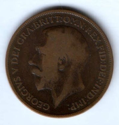 1 пенни 1913 г. Великобритания