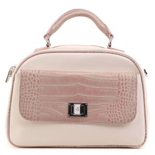 3416L FD кожа бел./крокодил роз. Ц (сумка жен.)