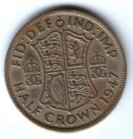 1/2 кроны 1947 г. Великобритания