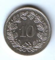 10 раппен 1984 г. Швейцария