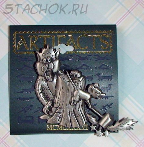 Брошь "Котэ и злой мышь" под олово