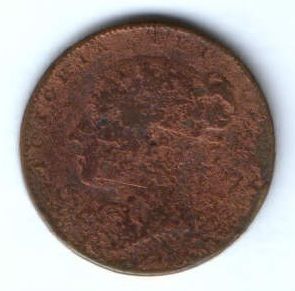 1 фартинг 1840-е гг. Виктория