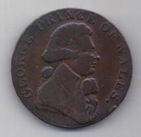 1/2 пенни XVIII век.  Middlesex. Великобритания