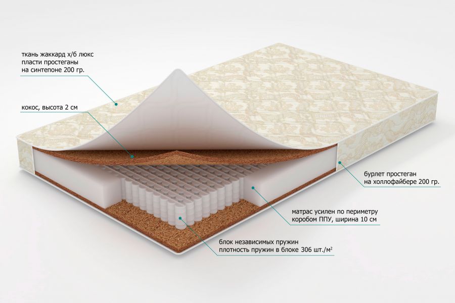 Damask Орфей 2 Би-Кокос матрас ортопедический