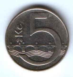 5 крон 1993 г. Чехия