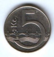 5 крон 1993 г. Чехия