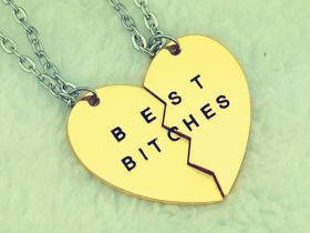Парный кулон для подруг "Best Bitches"