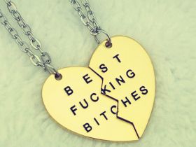 Парный кулон для подруг "Best Fucking Bitches"