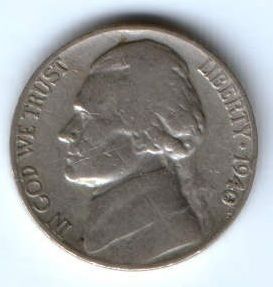 5 центов 1940 г. США