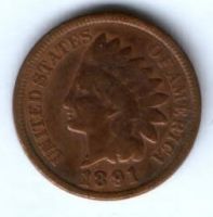 1 цент 1891 г. США
