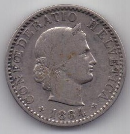 20 раппенов 1884 г.