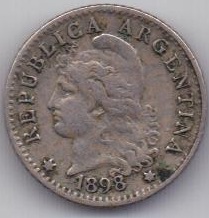 5 сентаво 1898 г. Аргентина