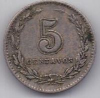 5 сентаво 1898 г. Аргентина