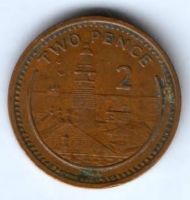 2 пенса 1994 г. Гибралтар