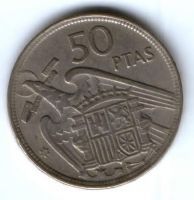 50 песет 1957 г. Испания