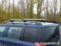 Багажник на крышу Skoda Yeti, Атлант, аэродинамические дуги на рейлинги